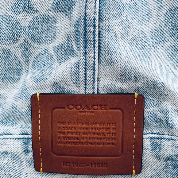 NWT: COACH | C-Monogram Distressed Denim Jacket Size XXL Men - Picture 6 of 9